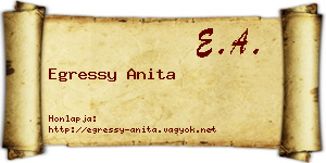 Egressy Anita névjegykártya
