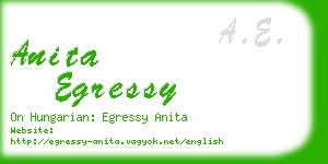 anita egressy business card